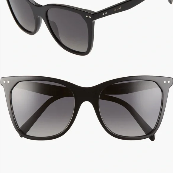Celine Black Oversized Cat-Eye Sunglasses - Picture 7 of 9